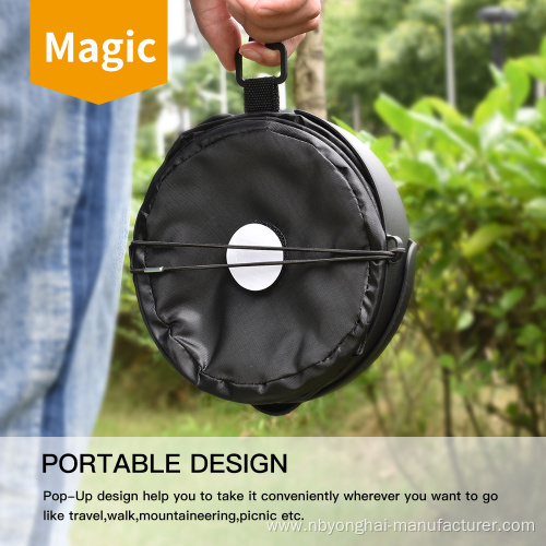 Retractable folding garbage can